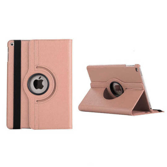 Apple iPad 10.2 (8.Nesil) Zore Dönebilen Standlı Kılıf Rose Gold