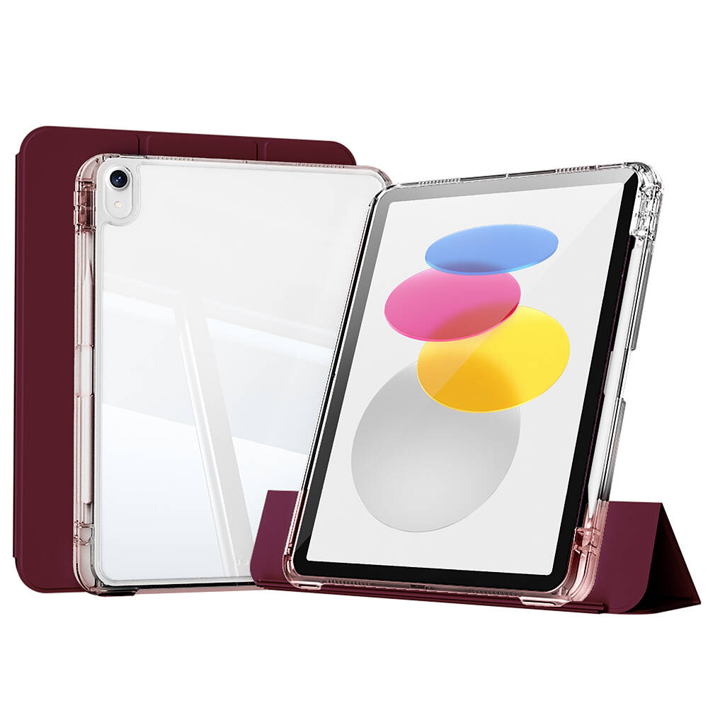 ​Apple iPad 10.9 2022 (10.Nesil) Kılıf Magnetik Ayrılabilen Airbagli Zore Sliding Tablet Kılıfı - 1
