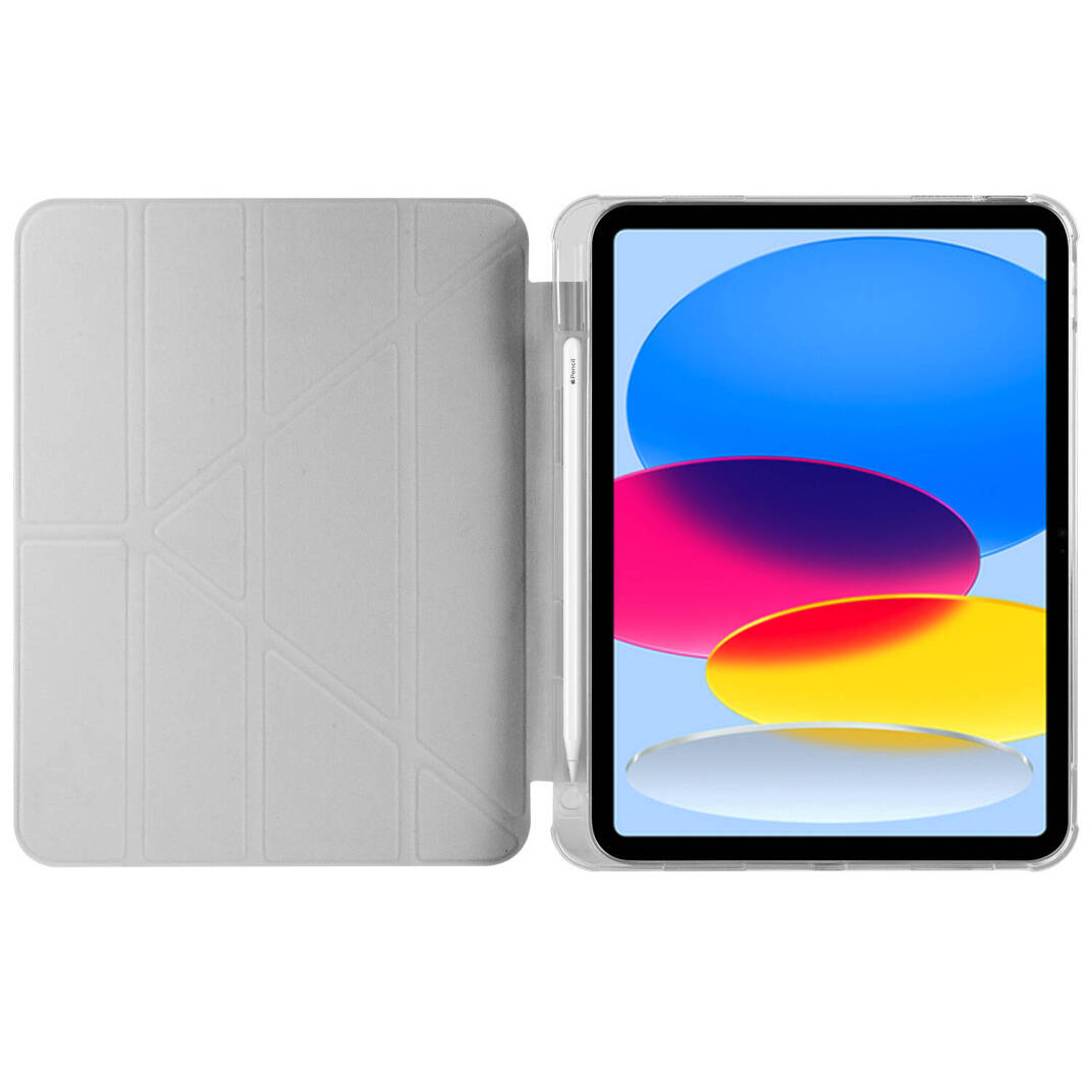 Apple iPad 10.9 2022 (10.Nesil) Kılıf Zore Tri Folding Kalem Bölmeli Standlı Kılıf - 10