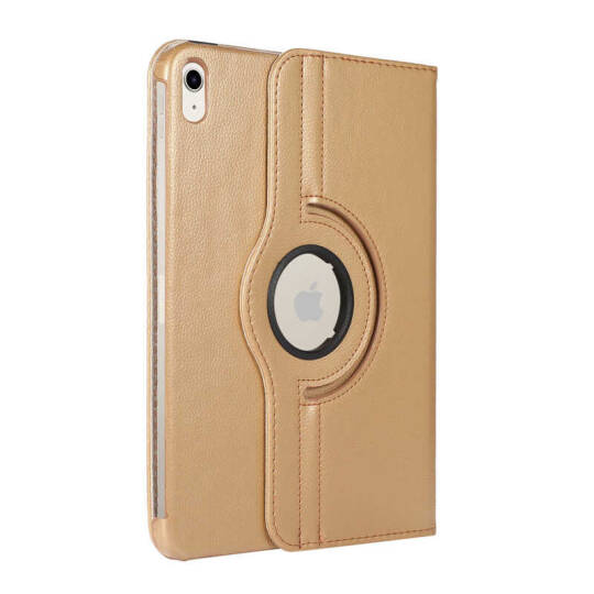 Apple iPad 10.9 2022 (10.Nesil) Zore Dönebilen Standlı Kılıf Gold