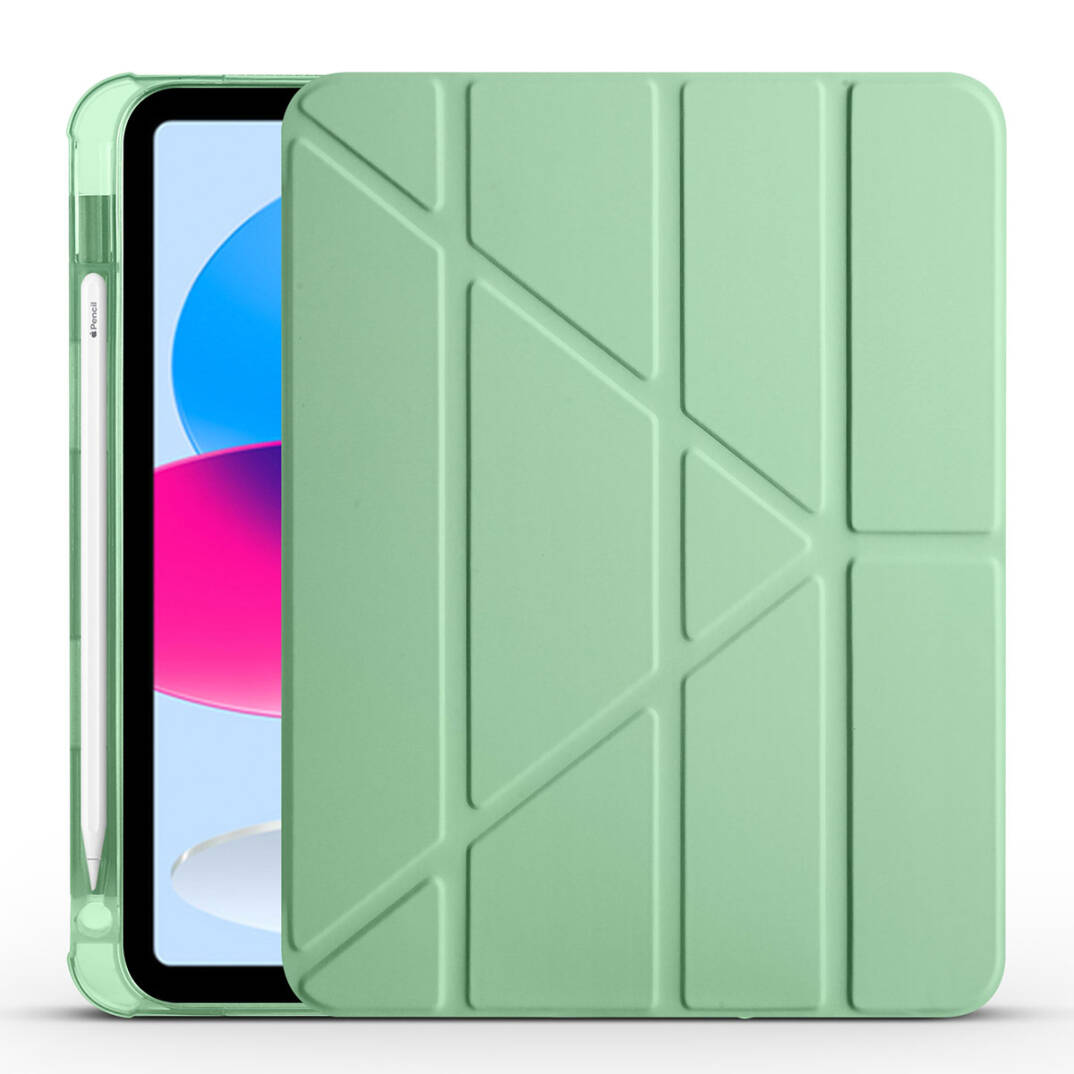 Apple iPad 11.Nesil 2025 Kılıf Zore Tri Folding Kalem Bölmeli Standlı Kılıf - 3