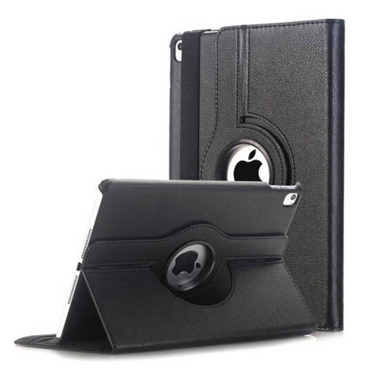Apple iPad 9.7 2018 (6.Nesil) Zore Dönebilen Standlı Kılıf Siyah