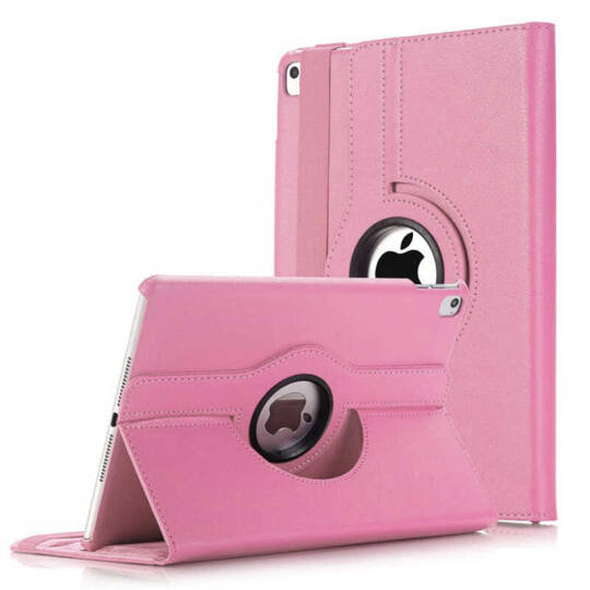 Apple iPad 9.7 2018 (6.Nesil) Zore Dönebilen Standlı Kılıf Pembe Açık