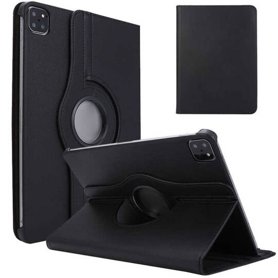 Apple iPad Air 10.9 2020 (4.Nesil) Zore Dönebilen Standlı Kılıf Siyah