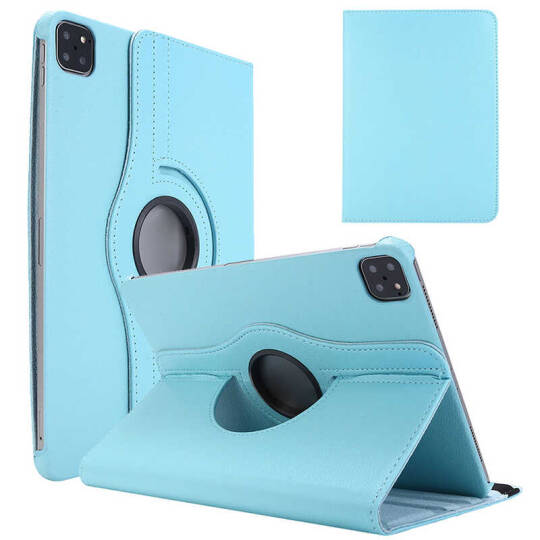 Apple iPad Air 10.9 2020 (4.Nesil) Zore Dönebilen Standlı Kılıf Mavi