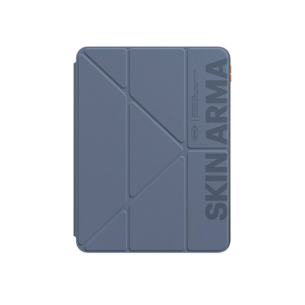 Apple iPad Air 11 2024 Kılıf SkinArma Kabartma Baskı Tasarımlı 360 Tam Koruma Arkası Şeffaf Standlı Gamma Kılıf - 16