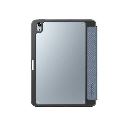 Apple iPad Air 11 2024 Kılıf SkinArma Kabartma Baskı Tasarımlı 360 Tam Koruma Arkası Şeffaf Standlı Gamma Kılıf - 4