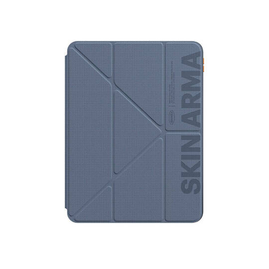 Apple iPad Air 11 2025 M3 Kılıf SkinArma Kabartma Baskı Tasarımlı 360 Tam Koruma Arkası Şeffaf Standlı Gamma Kılıf - 1