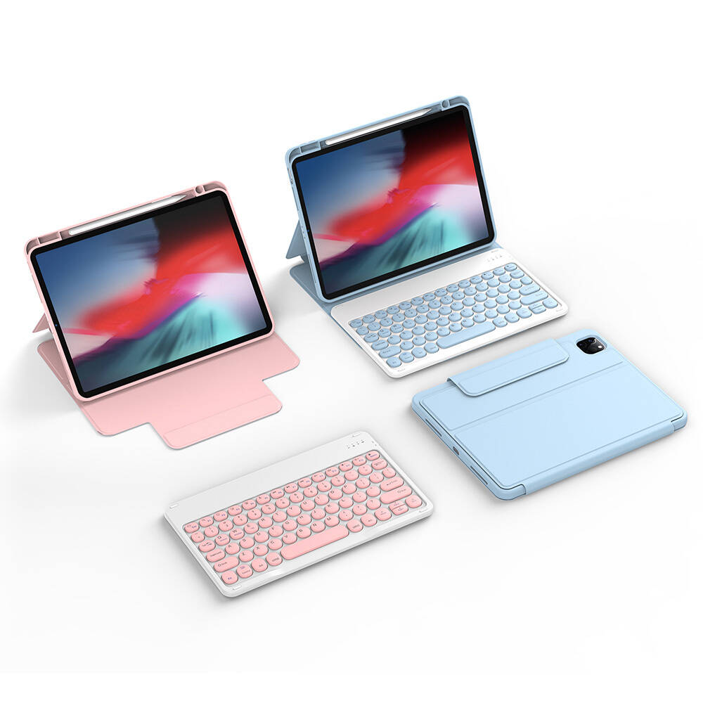 Apple iPad Air 11 2025 M3 Wiwu Protective Gizli Kalem Bölmeli Klavyeli Kılıf - 5