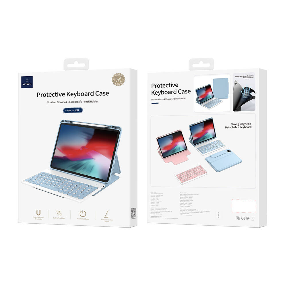 Apple iPad Air 11 2025 M3 Wiwu Protective Gizli Kalem Bölmeli Klavyeli Kılıf - 10
