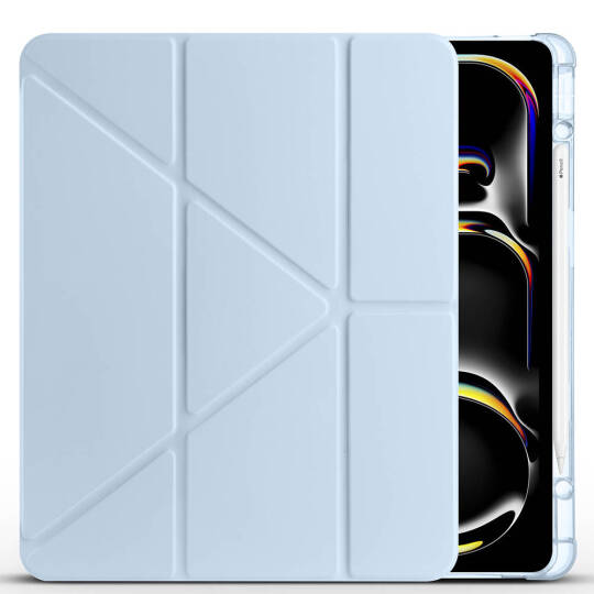 Apple iPad Air 13 2024 Kılıf Zore Tri Folding Kalem Bölmeli Standlı Kılıf - 18