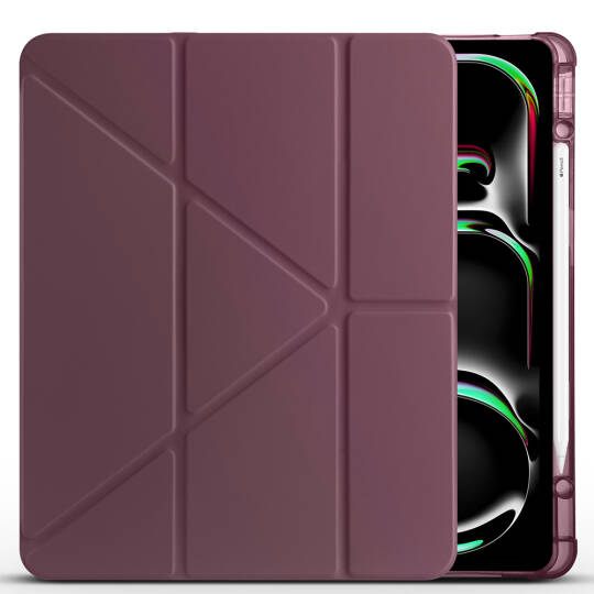 Apple iPad Air 13 2024 Kılıf Zore Tri Folding Kalem Bölmeli Standlı Kılıf - 21