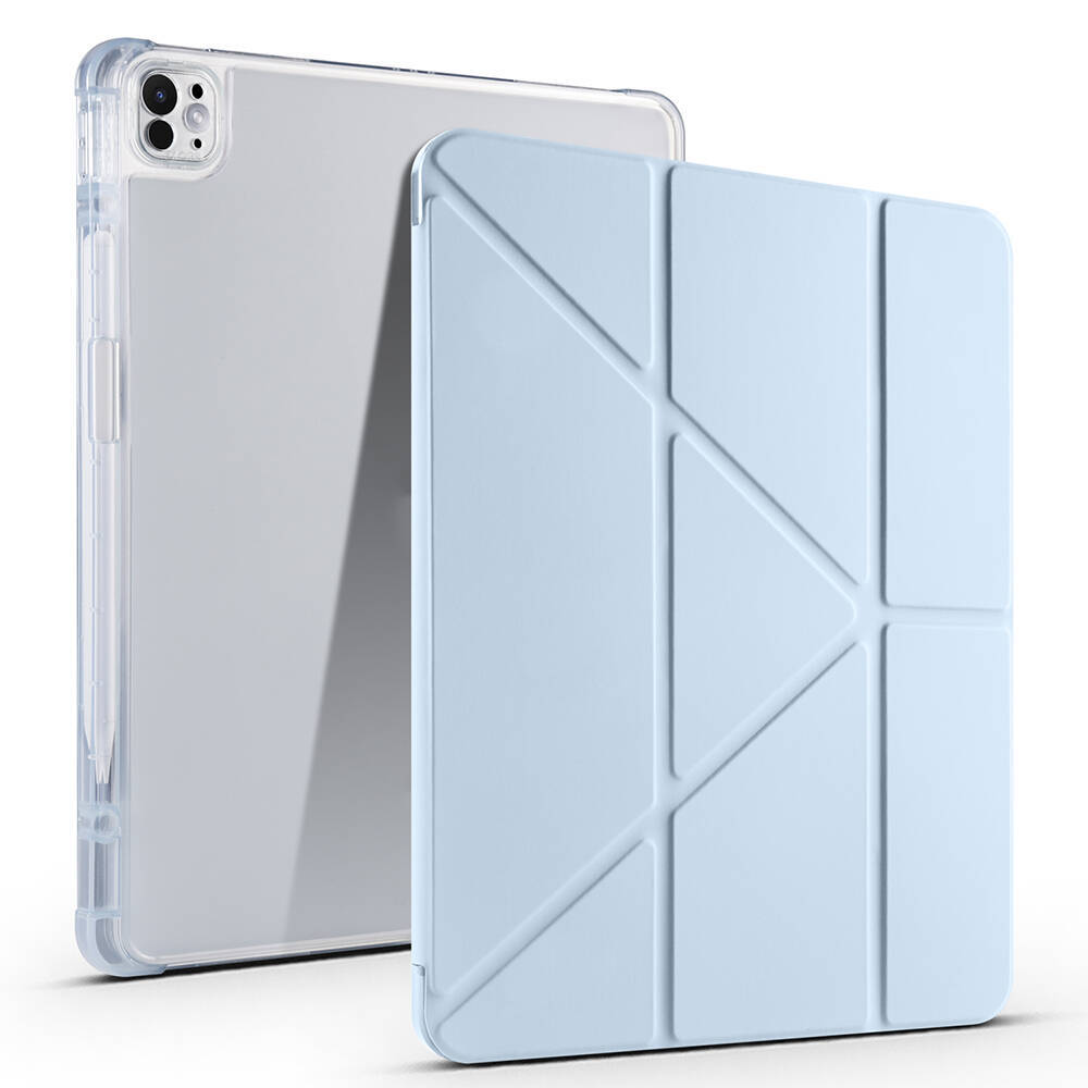 Apple iPad Air 13 2024 Kılıf Zore Tri Folding Kalem Bölmeli Standlı Kılıf - 11