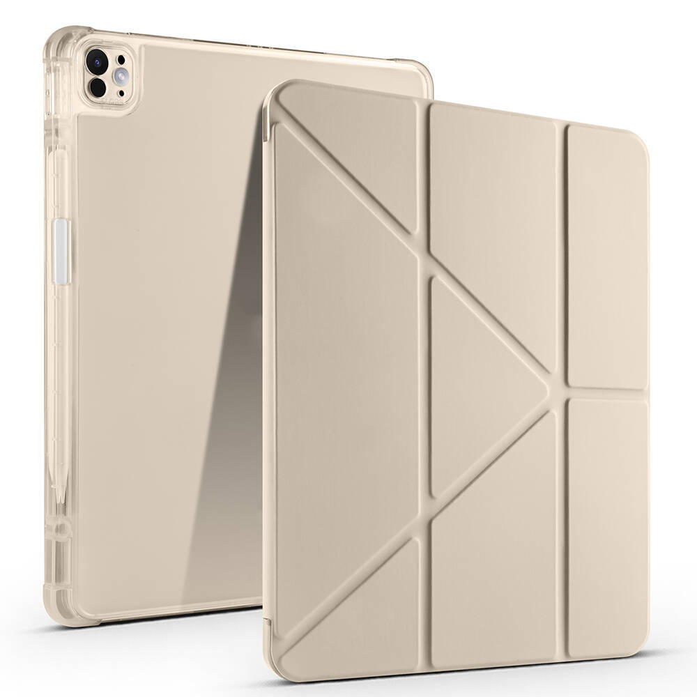 Apple iPad Air 13 2024 Kılıf Zore Tri Folding Kalem Bölmeli Standlı Kılıf - 5