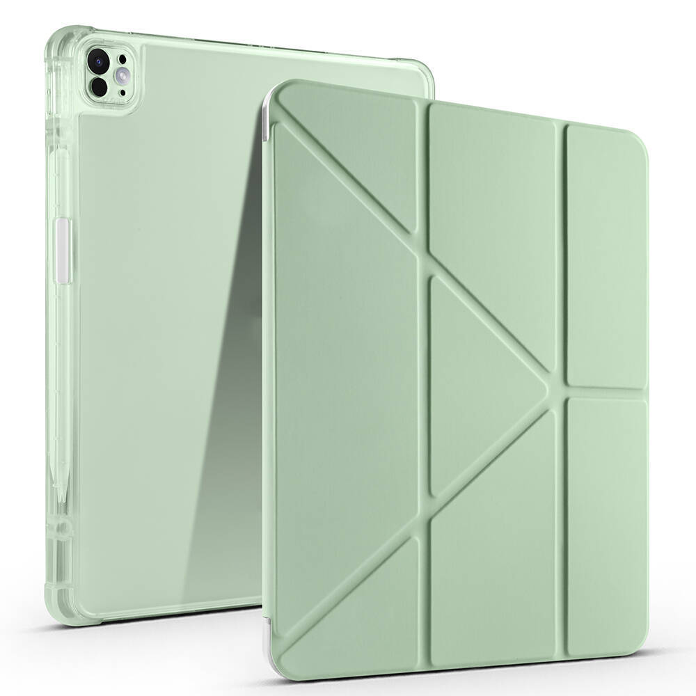 Apple iPad Air 13 2024 Kılıf Zore Tri Folding Kalem Bölmeli Standlı Kılıf - 4