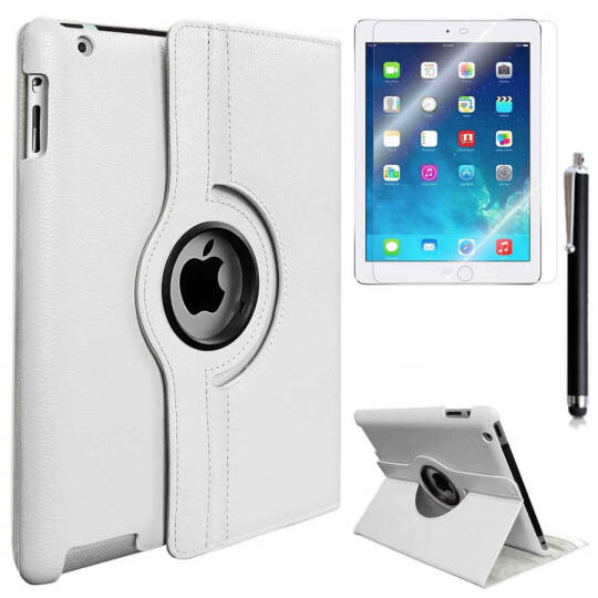 Apple iPad Mini 2-3 Zore Dönebilen Standlı Kılıf Beyaz