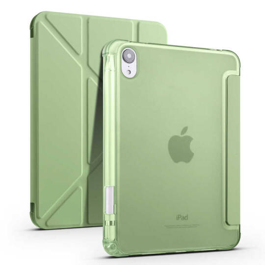 Apple iPad Mini 2021 (6.Nesil) Kılıf Zore Tri Folding Kalem Bölmeli Standlı Kılıf - 10