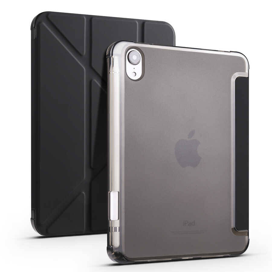 Apple iPad Mini 2021 (6.Nesil) Kılıf Zore Tri Folding Kalem Bölmeli Standlı Kılıf - 4