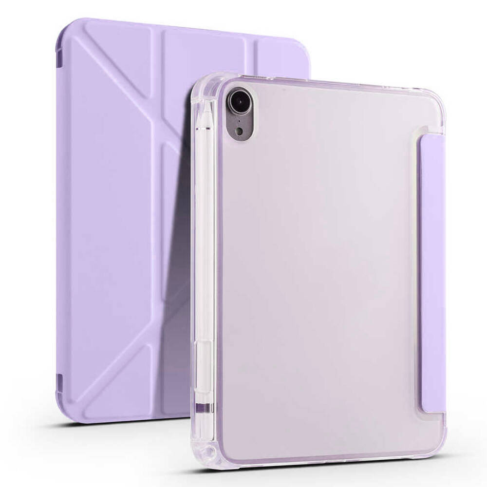 Apple iPad Mini 2021 (6.Nesil) Kılıf Zore Tri Folding Kalem Bölmeli Standlı Kılıf - 1