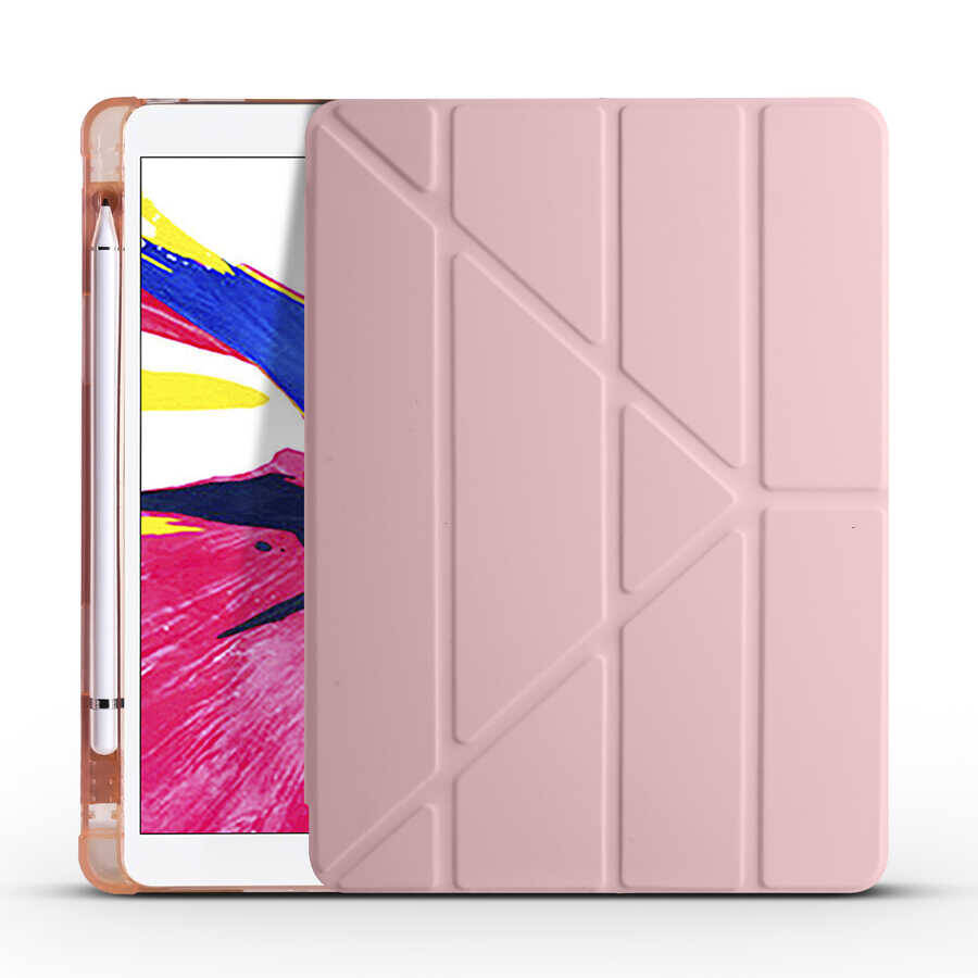 Apple iPad Pro 10.5 (7.Nesil) Kılıf Zore Tri Folding Kalem Bölmeli Standlı Kılıf - 24