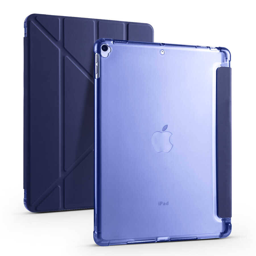 Apple iPad Pro 10.5 (7.Nesil) Kılıf Zore Tri Folding Kalem Bölmeli Standlı Kılıf - 10