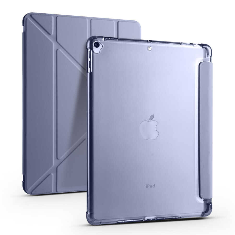 Apple iPad Pro 10.5 (7.Nesil) Kılıf Zore Tri Folding Kalem Bölmeli Standlı Kılıf - 3