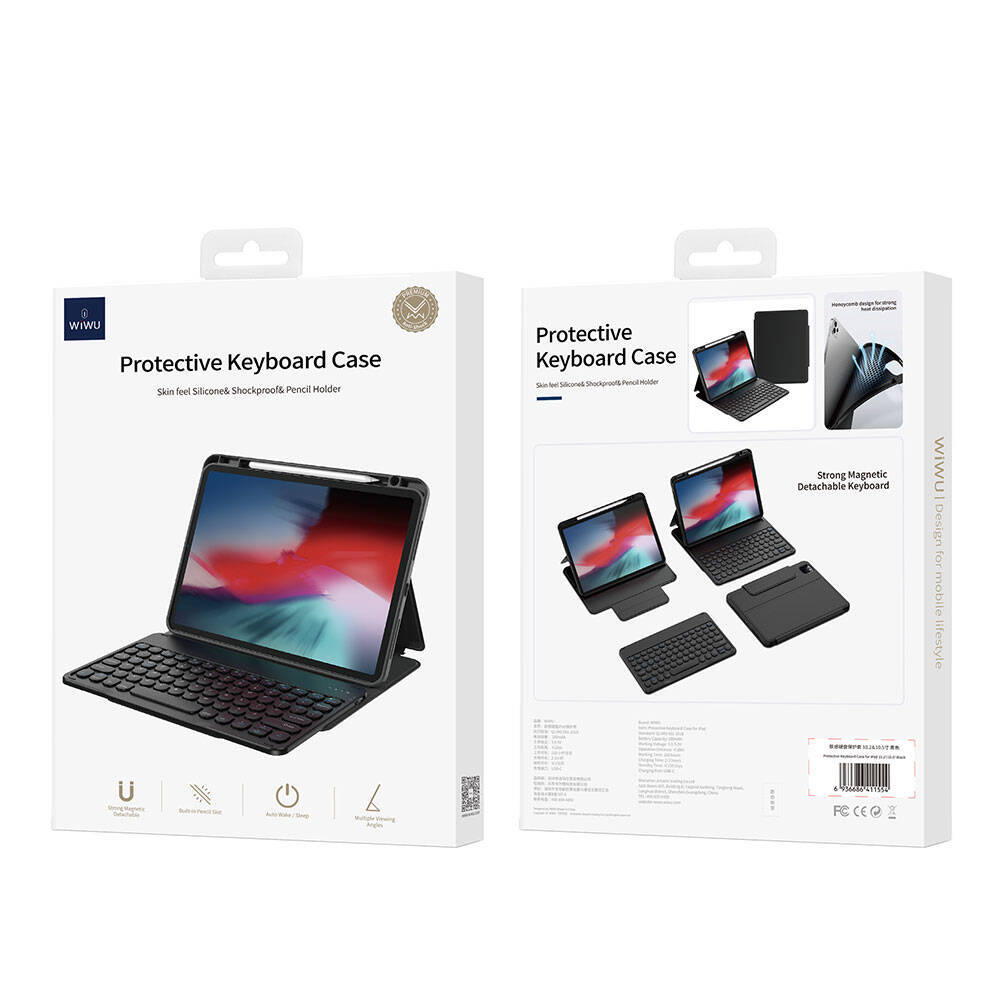 Apple iPad Pro 11 2024 Wiwu Protective Gizli Kalem Bölmeli Klavyeli Kılıf - 6