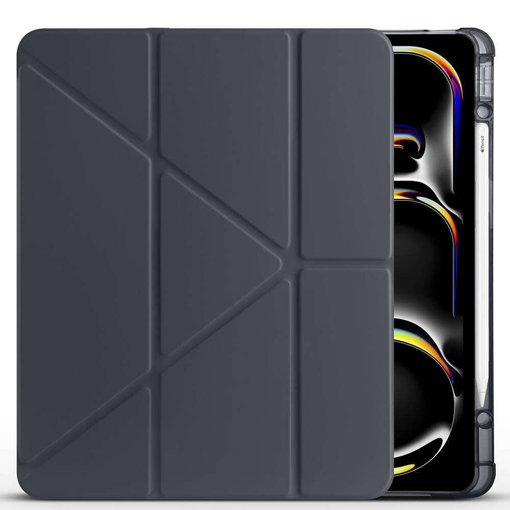 Apple iPad Pro 13 2024 Kılıf Zore Tri Folding Kalem Bölmeli Standlı Kılıf - 15