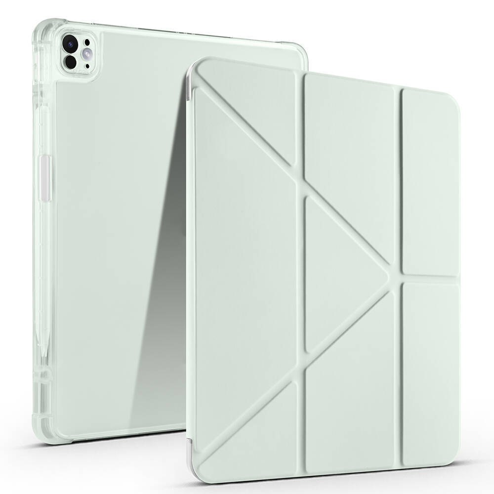Apple iPad Pro 13 2024 Kılıf Zore Tri Folding Kalem Bölmeli Standlı Kılıf - 10