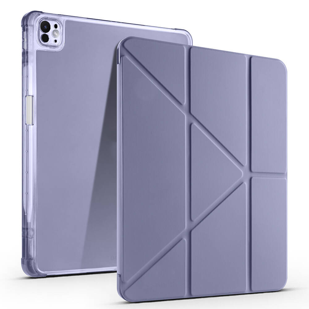 Apple iPad Pro 13 2024 Kılıf Zore Tri Folding Kalem Bölmeli Standlı Kılıf - 7