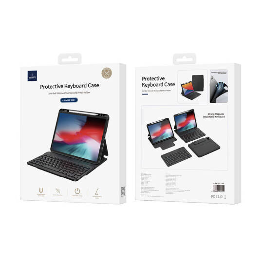 Apple iPad Pro 13 2025 M5 Wiwu Protective Gizli Kalem Bölmeli Klavyeli Kılıf - 10