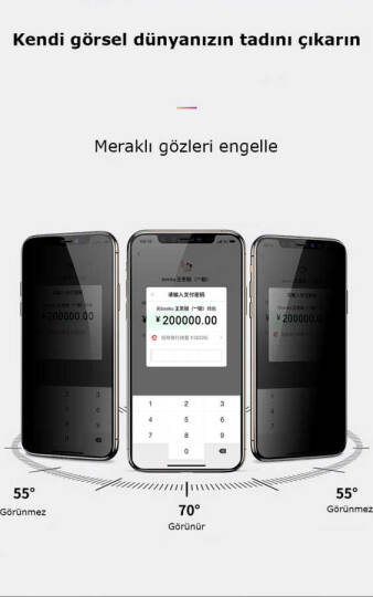 Apple iPhone 13 Mini Zore Kor Privacy Cam Ekran Koruyucu - 6