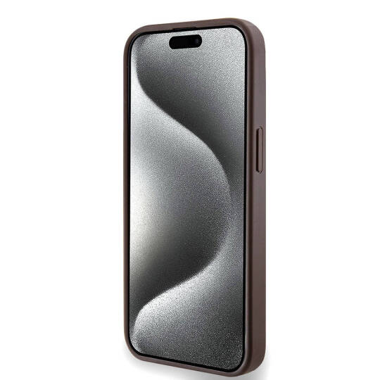 Apple iPhone 14 Kılıf Guess Orjinal Lisanslı M-safe Şarj Özellikli PU Halkalı 4G Desenli Yazı Logolu Kapak - 13