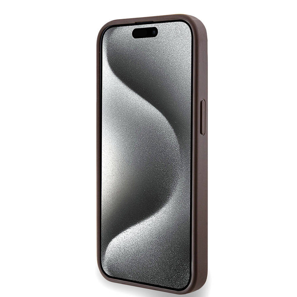 Apple iPhone 14 Kılıf Guess Orjinal Lisanslı M-safe Şarj Özellikli PU Halkalı 4G Desenli Yazı Logolu Kapak - 13