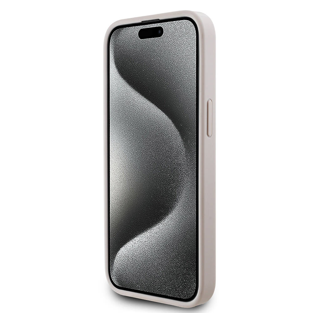 Apple iPhone 14 Kılıf Guess Orjinal Lisanslı M-safe Şarj Özellikli PU Üçgen Logo 4G Desenli Kapak - 8