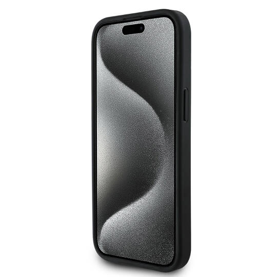 Apple iPhone 14 Kılıf Guess Orjinal Lisanslı M-safe Şarj Özellikli PU Üçgen Logo 4G Desenli Kapak - 22