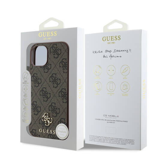 Apple iPhone 14 Kılıf Guess Orjinal Lisanslı M-safe Şarj Özellikli Small 4G Classic Kapak - 15