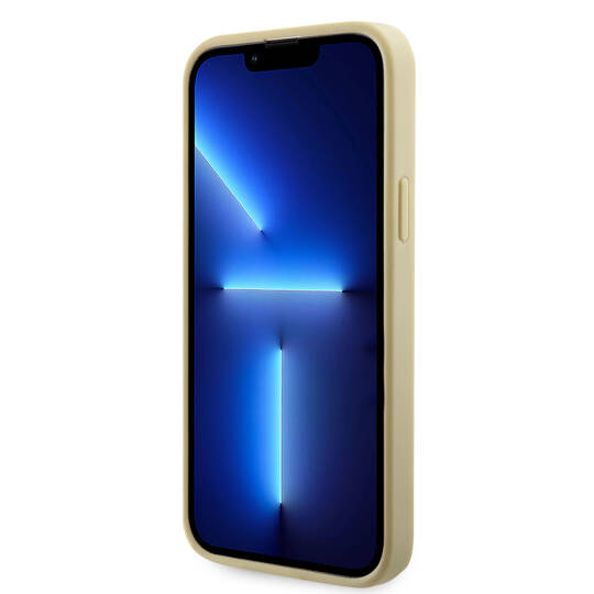 Apple iPhone 14 Kılıf Guess Orjinal Lisanslı Taşlı Arka Yüzey Üçgen Logolu Kapak - 23