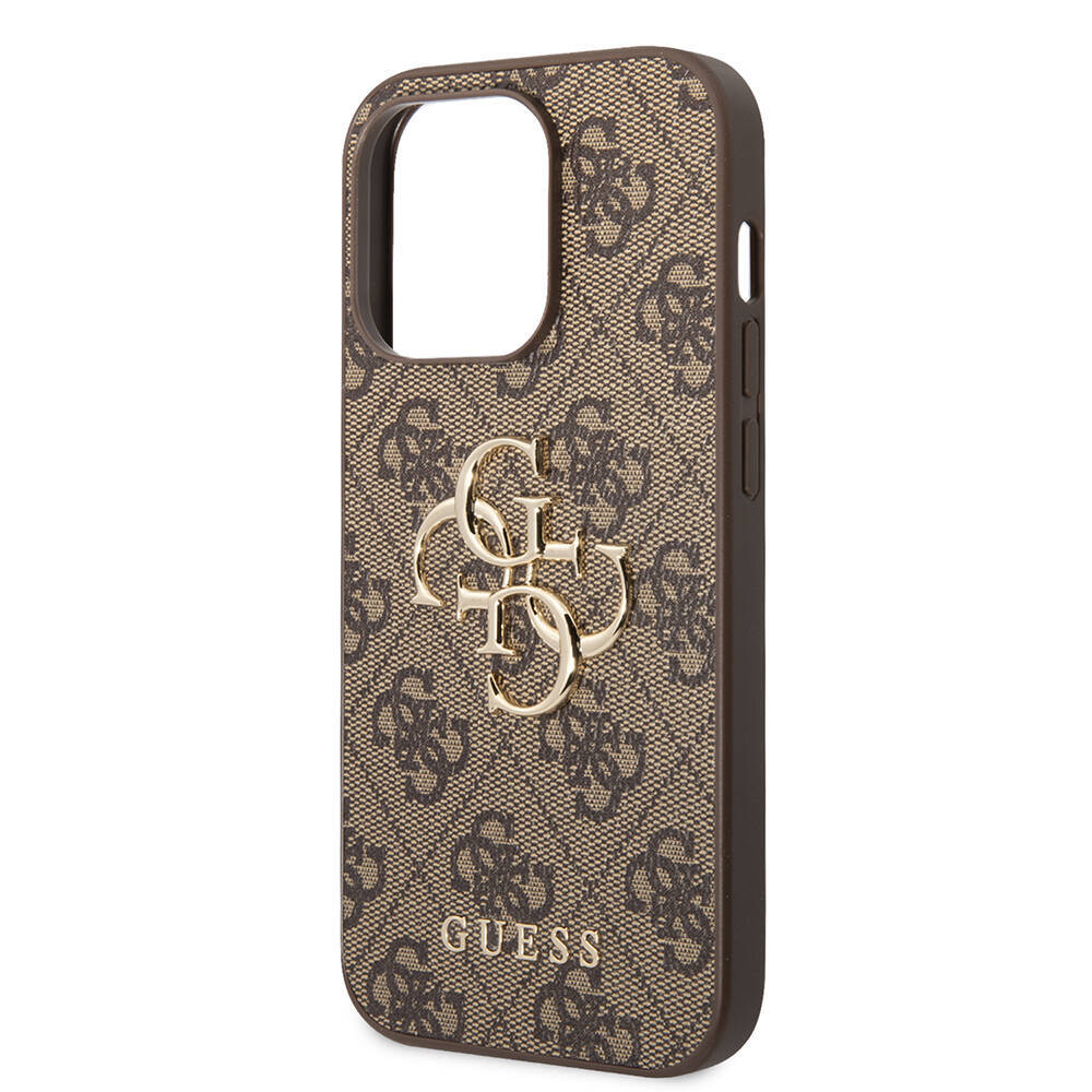 Apple iPhone 14 Pro Kılıf Guess PU Deri Büyük Metal Logo Dizaynlı Kapak - 22