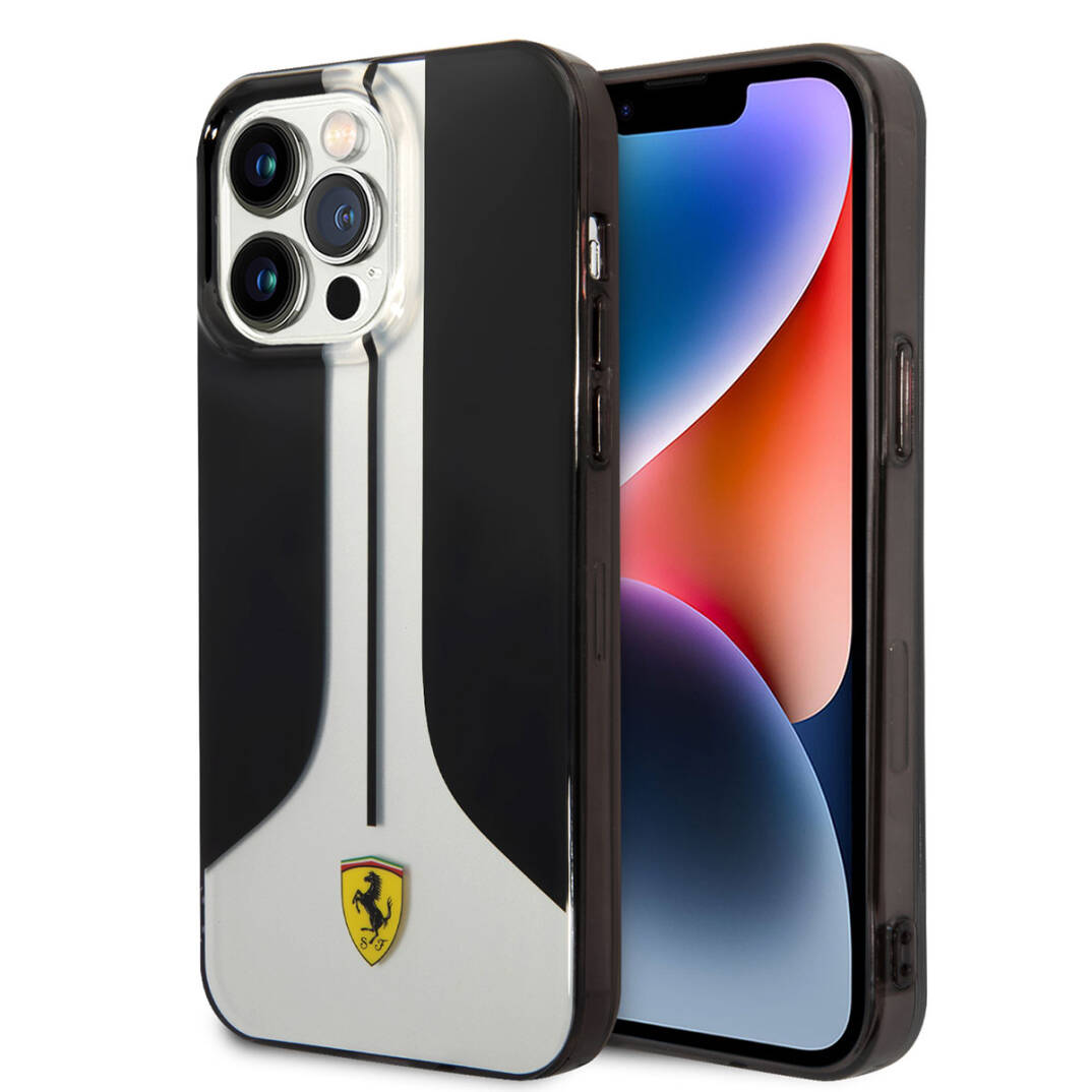 Apple iPhone 14 Pro Max Kılıf Ferrari Orjinal Lisanslı 296 Çizgili Dizayn Kapak - 3