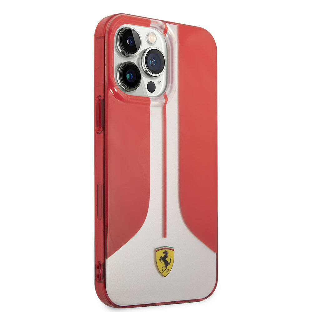 Apple iPhone 14 Pro Max Kılıf Ferrari Orjinal Lisanslı 296 Çizgili Dizayn Kapak - 1