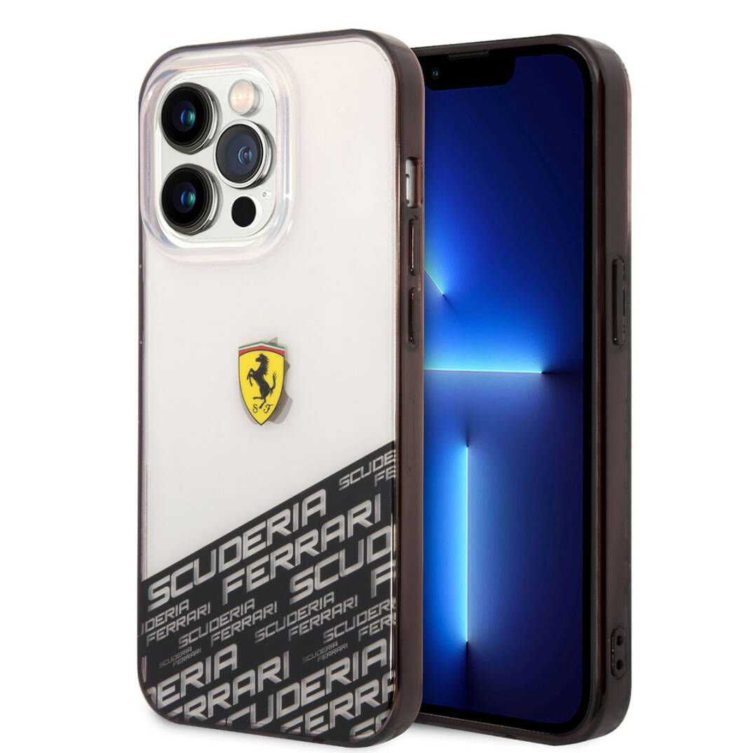 Apple iPhone 14 Pro Max Kılıf Ferrari Transparan Alt Kısım Baskılı Dizayn Kapak - 2