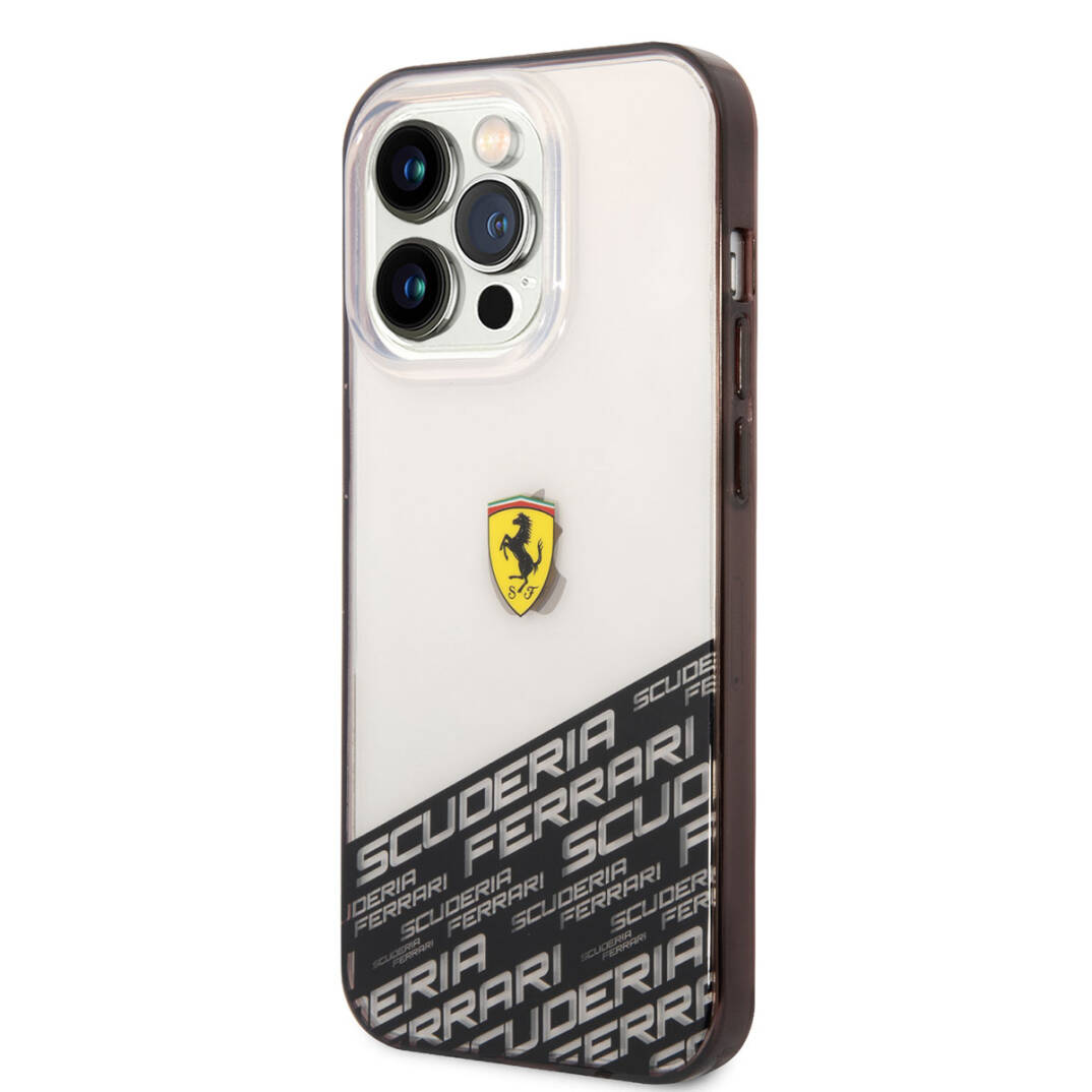 Apple iPhone 14 Pro Max Kılıf Ferrari Transparan Alt Kısım Baskılı Dizayn Kapak - 6