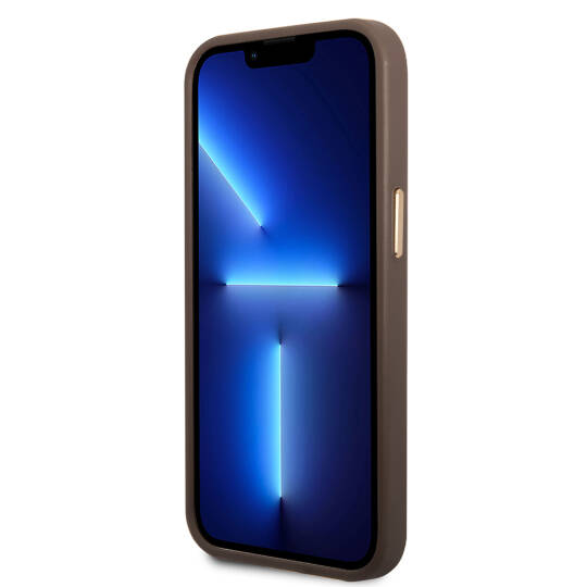 Apple iPhone 14 Pro Max Kılıf Guess Orjinal Lisanslı M-safe Şarj Özellikli 4G Desenli PU Metal Plaka Klasik Logolu Kapak - 15