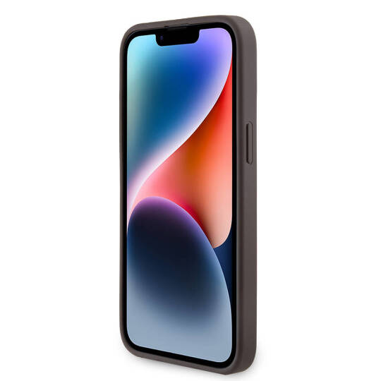 Apple iPhone 14 Pro Max Kılıf Guess Orjinal Lisanslı M-safe Şarj Özellikli PU Halkalı 4G Desenli Yazı Logolu Kapak - 21