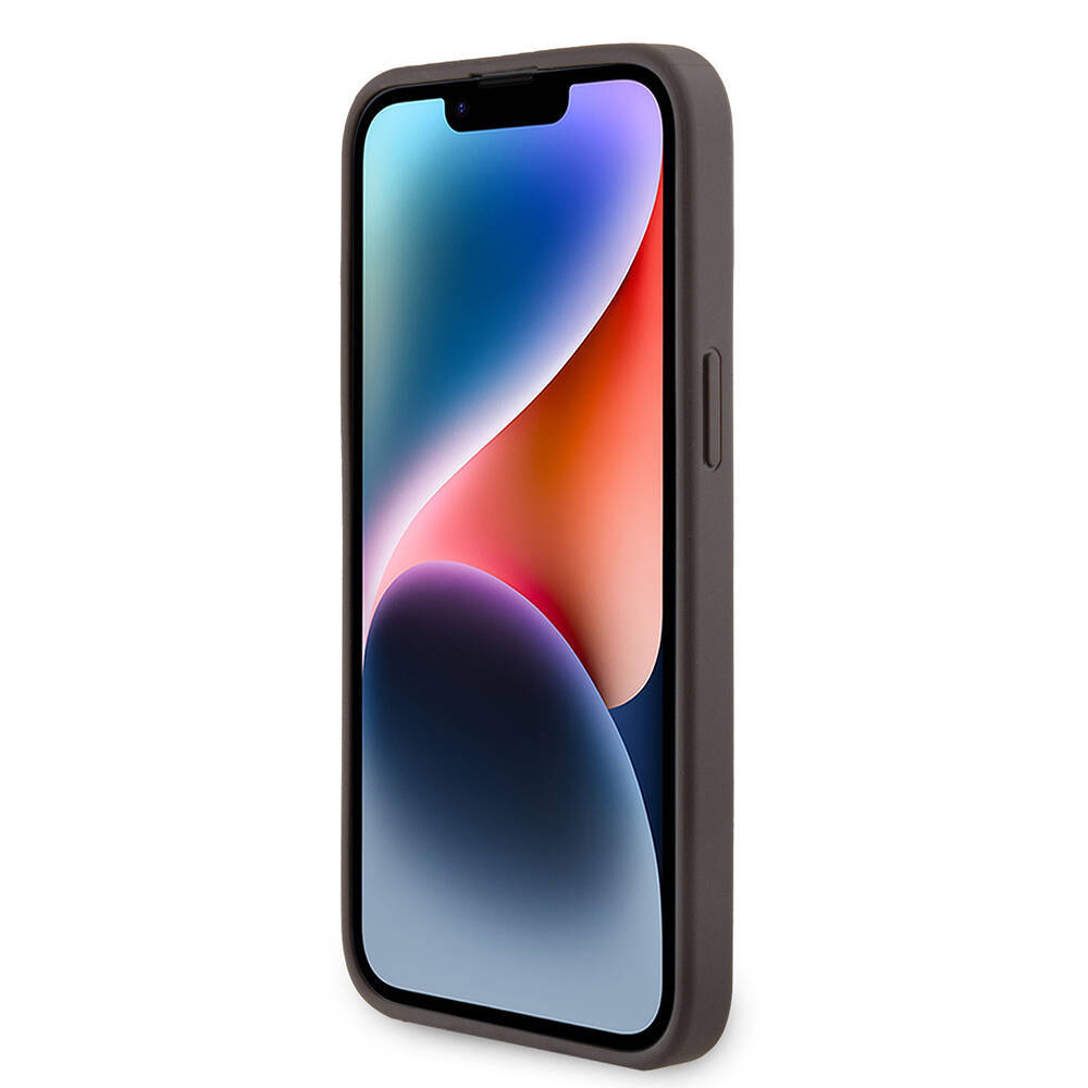 Apple iPhone 14 Pro Max Kılıf Guess Orjinal Lisanslı M-safe Şarj Özellikli PU Halkalı 4G Desenli Yazı Logolu Kapak - 21