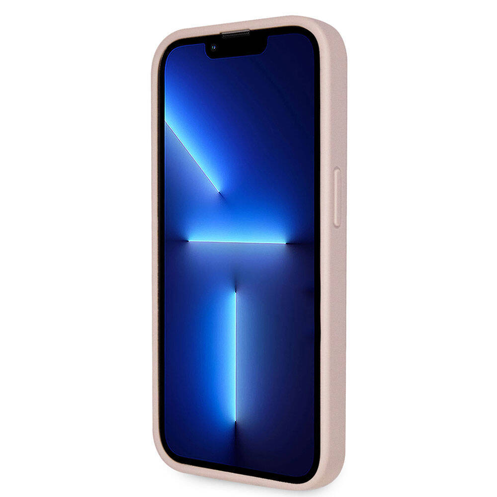 Apple iPhone 14 Pro Max Kılıf Guess Orjinal Lisanslı PU Deri Taşlı Üçgen Logo 4G Desenli Kapak - 18