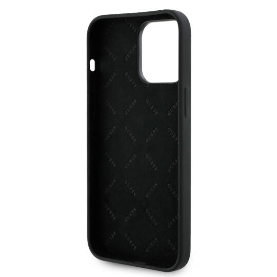 Apple iPhone 14 Pro Max Kılıf Guess Orjinal Lisanslı Yazı ve Taşlı 4G Logolu Silikon Kapak - 8