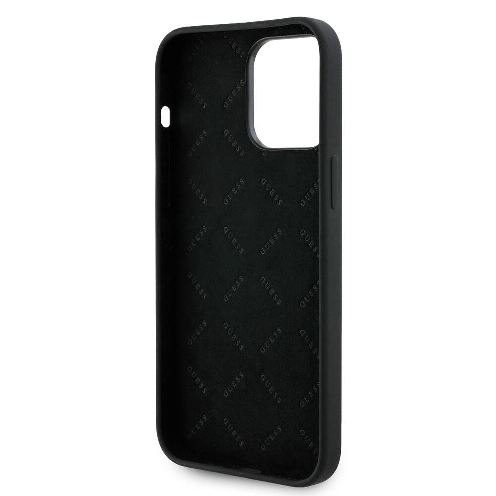 Apple iPhone 14 Pro Max Kılıf Guess Orjinal Lisanslı Yazı ve Taşlı 4G Logolu Silikon Kapak - 8