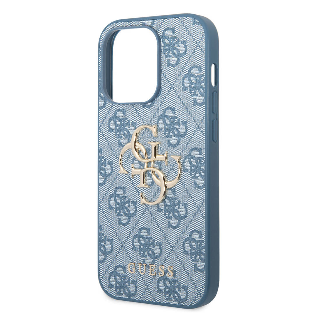 Apple iPhone 14 Pro Max Kılıf GUESS PU Deri Büyük Metal Logo Dizaynlı Kapak - 14